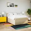 Maison Exclusive - Sommier à lattes de lit avec matelas Crème 140x200 cm Tissu