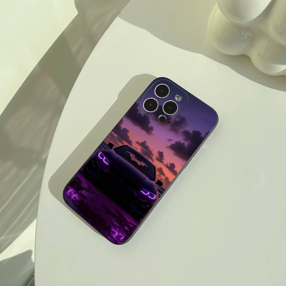 Car-B-W-5 Series-M5 Phone Case For iPhone 17,16,15,14,13,12,11 Pro Max,16/15/14Plus,XS Soft Black Cover