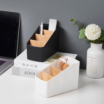 Remote Control Organizer Desktop Trapezoid Storage Box Table Multipurpose Desktop Storage Box Bedroom Living Room Organizer