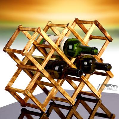 Wooden Red Wine Rack 3/6/10 Bottle Mount Kitchen Holders Exhibition Organizer Barware