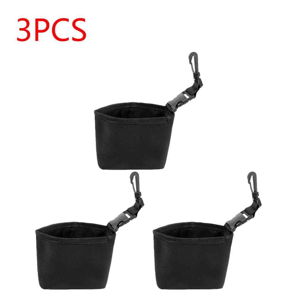 Portable Golf Club and Golf Ball Cleaning Bag with Detachable Clip Waterproof Liner Golf Accessory Cleaning Bag