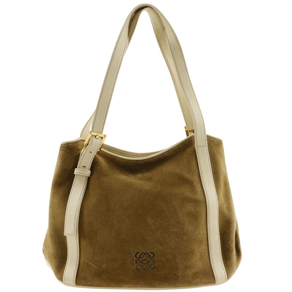 

LOEWE anagram Shoulder Bag Brown Suede Women Used