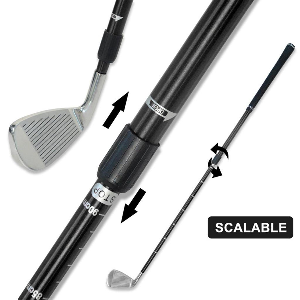 Golf Chipper Retractable Shaft Practice Club Adjustable 22"-37" Anti Slip Rubber Grip,