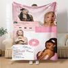 Pink White Ariana Grande Blanket Soft Throw Blanket For Home Bedroom Bed Sofa Travel Office Solid Christmas Blanket