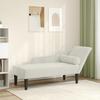 Cream Velvet Chaiselongue with Cushion