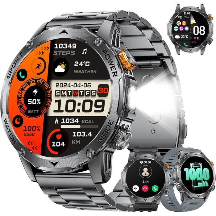 LIGE Men's Smartwatch 1.75'' HD, 1000mAh, 120+ Sports, IP68, Heart Rate &; Sleep, 3 Bracelets, Android iOS