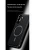 Samsung S26 Ultra Magnetische Metall-Linsenhülle mit Lederstruktur, Sturzsichere S25 Ultra A57 Schutzhülle