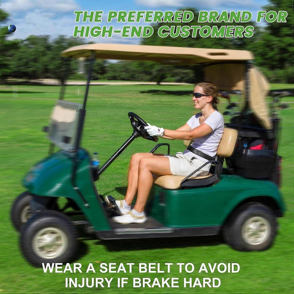 Golf Cart Seat Belts Retractable 42in Belt Kit Fits Most Golf Carts(Note: Without Mounting Bracket)