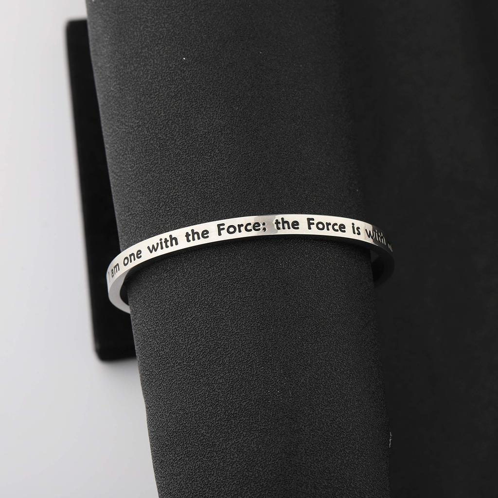 Lywjyb Birdgot Das Macht Armband Ich bin eins mit den Mächten Die Macht ist mit mir Ein Metallschmuck, Größe,
