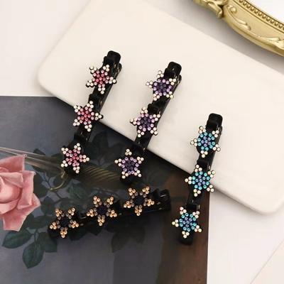 Women Elegant Flower Pearls Braid Hairpins Sweet Hair Decorate Clips Bangs Hold Barrettes Headband Fashion Hair Accessories Set