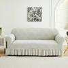 1 PC Jacquard Sofa Cover with Skirt Splash Can Be Easily Removed Couch Cover Protector of Bench with Armrest