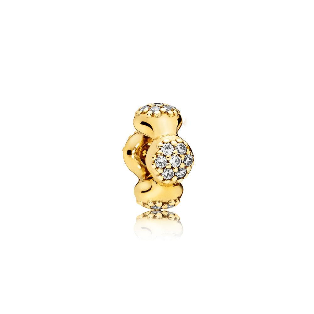 High quality copper Light Gold Plated Rose Heart Diamond Hollow Carving Charm Do It Yourself Bead Charms Compatible With Ideal For Authentic Bracelets