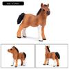Oenux Grassland Wild Steed Farm Animal Small Horse Model Action Figures PVC Home Decoration Figurines Collection Toy Kid Gift