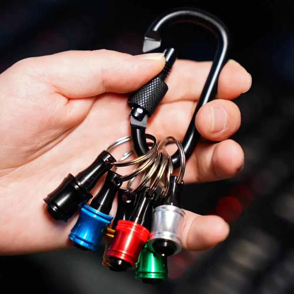 6pcs 6pcs Key Chain Adapter Drill Bit Hexagonal Shank Hand Tool New Screwdriver Head Holder  Outdoor