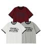 URBANAGE [Set] Ringer Raglan Oversized Short Sleeve T-Shirt (2 Types)