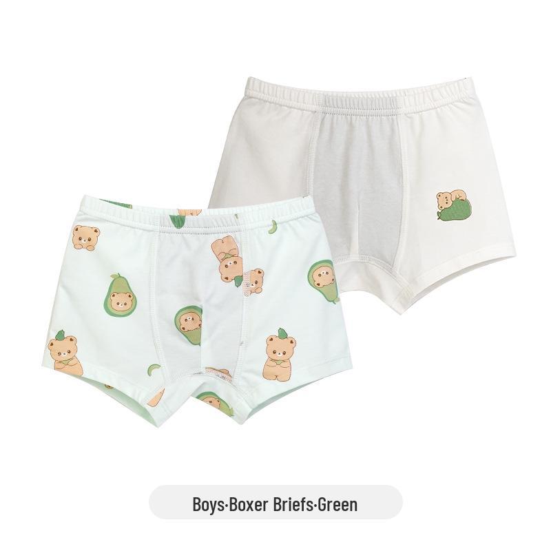 Baby Elefant Kinder Slips ohne Kneifen aus Graphen-Baumwolle - Weich, Dünn, 4-Eck-Shorts, Klasse A