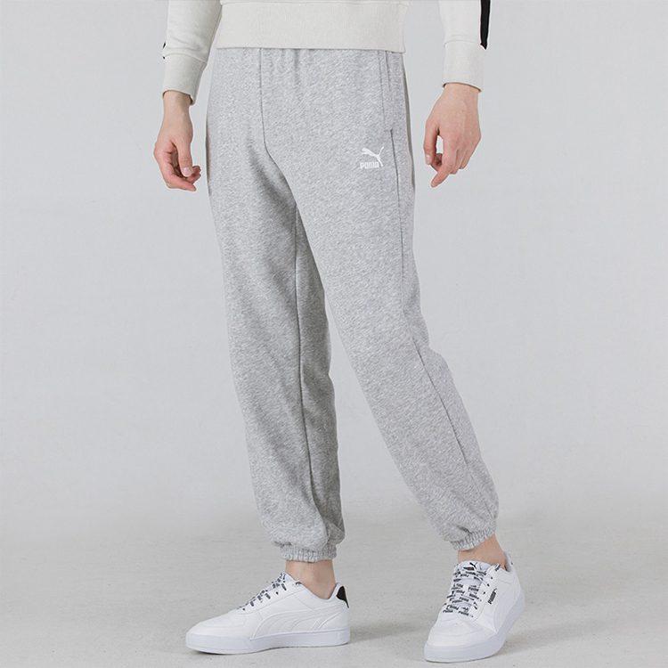 PUMA Knitted Sweatpants Men's Gray 535261-04