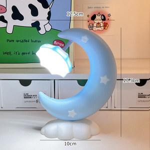 Cute Night Light Table Lamp Bedroom Sleep Bedside Lighting for Kids Room Desktop Decor Girls Birthday Gift Ambient Lamp