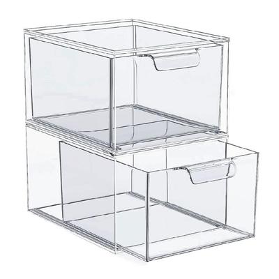 Clear Plastic Storage Drawer for Skincare Beauty Supply Acrylic Makeup Organizer