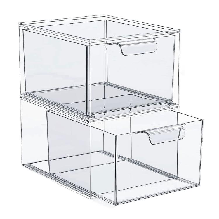 Clear Plastic Storage Drawer for Skincare Beauty Supply Acrylic Makeup Organizer 1