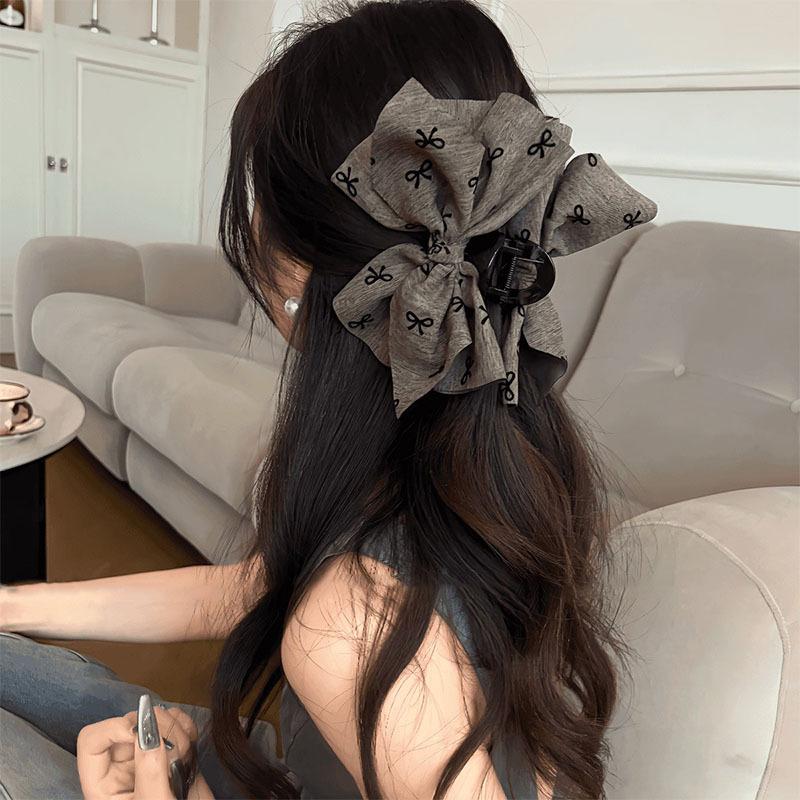 Acrylic fabric bow grab clip large hair volume shark clip gentle atmosphere hairpin hair accessories