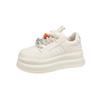 Suction film sole leather little white shoes women's 2025 spring new platform sports board shoes casual women's shoes versatile shoes children
