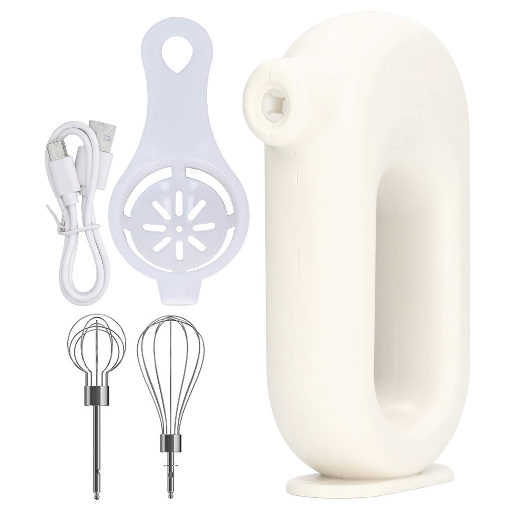 Electric Hand Mixer USB Charging 4 Level Adjustment Electric Eggbeater Handheld Milk Frother for