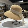 Traveling Fairy Wind Bow Dome Straw Hat Female Summer Big Brim Sun Hat Seaside Vacation Beach Sun Protection Hat