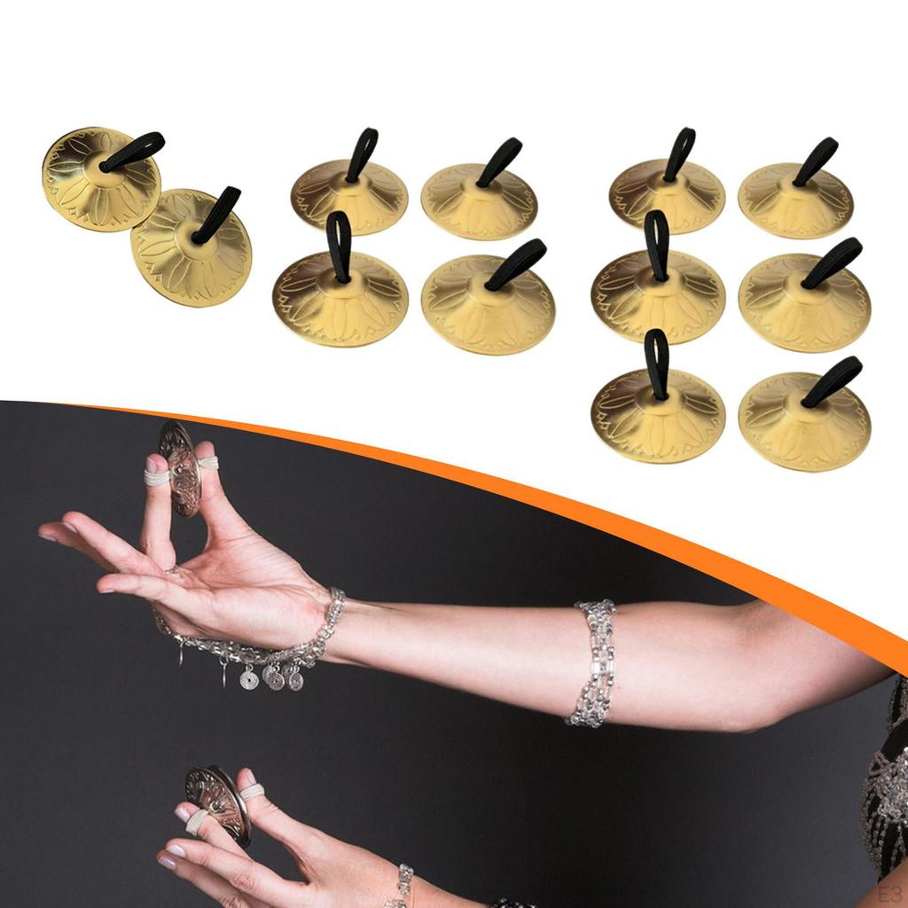 2 Finger Cymbals, Belly Dance Percussion Instrument, Brass Bell, Musical Accessory, Metal Material,