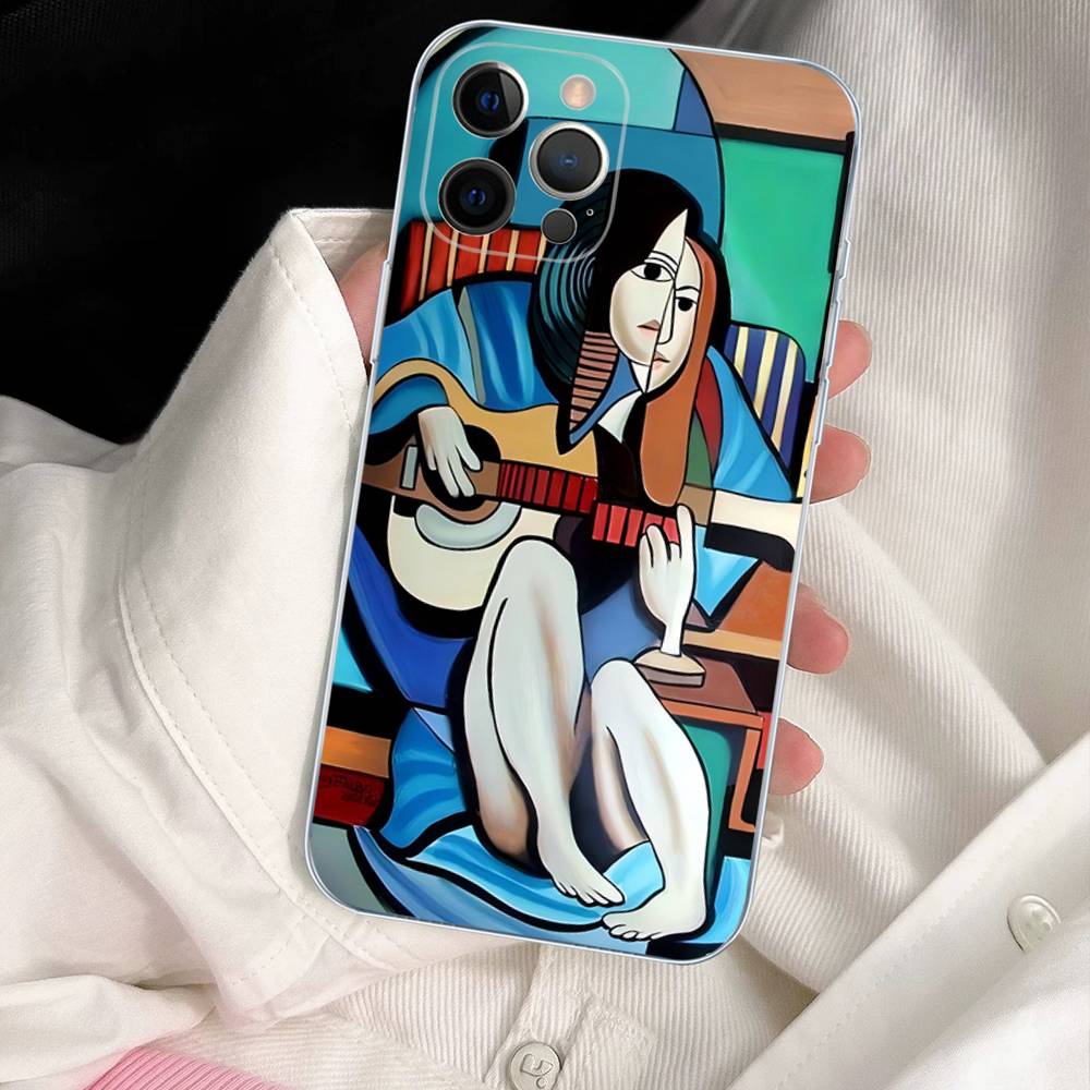 Picasso Abstract Art Painting Phone Case For IPhone 17 16e 16 15 14 13 12 11 Mini Pro Max Plus Transparent Soft