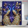 4Pcs Elegant And Gorgeous Shower Curtain Set with Non-Slip Bath Mat, Toilet Lid Cover, Contour Rug & 12 Hooks, Bathroom Decor