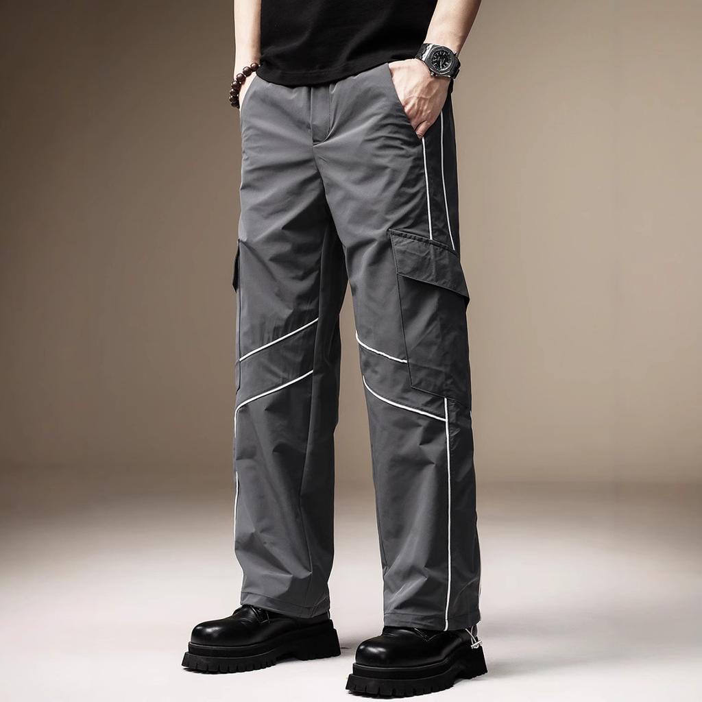 High-end American Retro Quick-drying Light and Breathable Shock Pants Men's Summer Thin Sports Outdoor Paratrooper Casual Pants