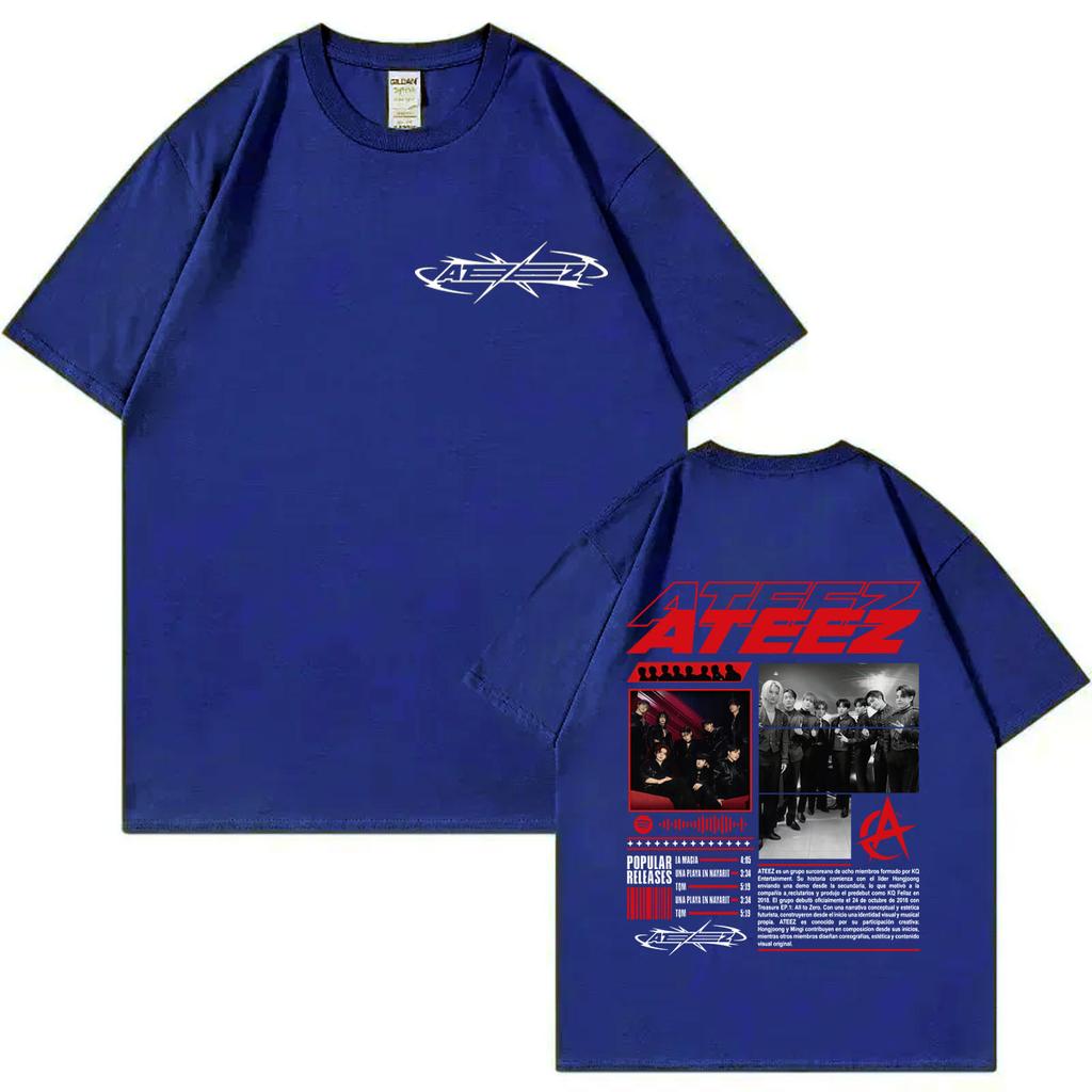 Kpop ATEEZ Album Merch Tshirt Men Women Clothing Fashion Pop Music Short Sleeve Tshirts Summer Casual Loose Cotton T Shirts