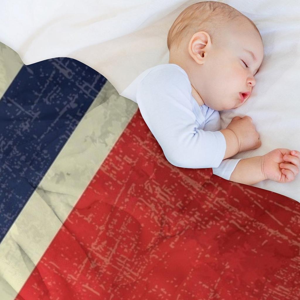 Vintage gealterte norwegische Flagge Überwurf Decken und Steppdecke Dünn für Sofa Decken