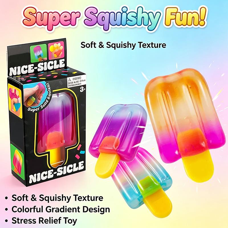 Topmix @Schylling Needoh Nice Cube Sensory Squeezing Toy:summer Sensory Stress Relief,For Pinching And Playing ,Popsicle Blind Box
