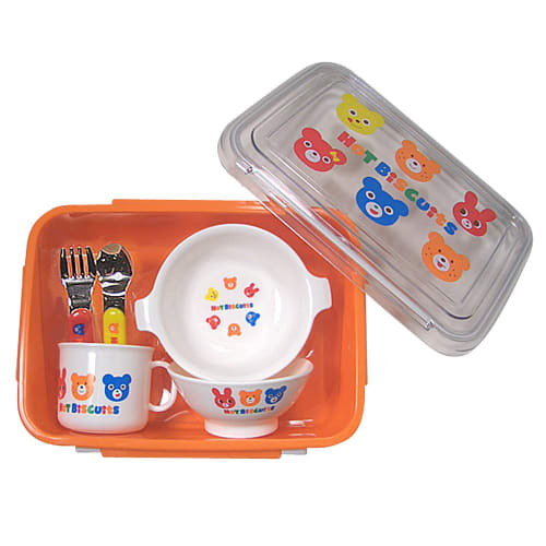 

MIKIHOUSE HOT BISCUITS Lunch Box Set (Orange, Box Included) 76-1042-347