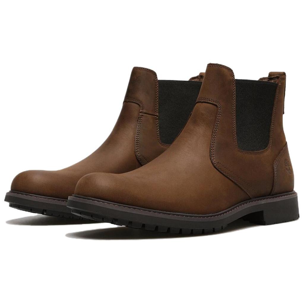Timberland Stormbucks Slip Resistant Durable Short Chelsea Boots Men Boots Brown TB05552R2421