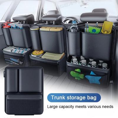 Car Seat Back Hanging Bag Rear Seats Headrest Storage Bag for Car Trunk Tissue Drink Holder Large Capacity Organizer