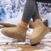 Fashion Classic Faux Suede Platform Snow Boots for Women Anti Slip Thicken Plush Warm Ankle Boots Woman Comfy Thick Sole Winter Booties