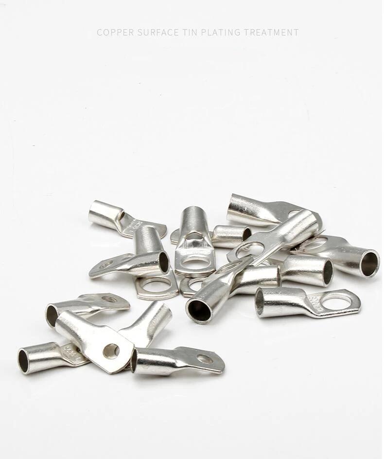 5/10 Pcs Tinned Copper Cable Lugs  Set Crimp Terminals Wire Welding Cable Connectors Suit SC16-6~SC35-12 Soldering Kit Bare Terminal
