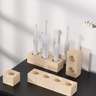 Wabi-sabi Kamień Tunelu Aerodynamicznego Elektryczny Uchwyt na Szczoteczki do Zębów Łazienkowy Stojak do Przechowywania Szczoteczek do Zębów Lekki Luksusowy Zaawansowany Uchwyt na Szczoteczki do Zębów