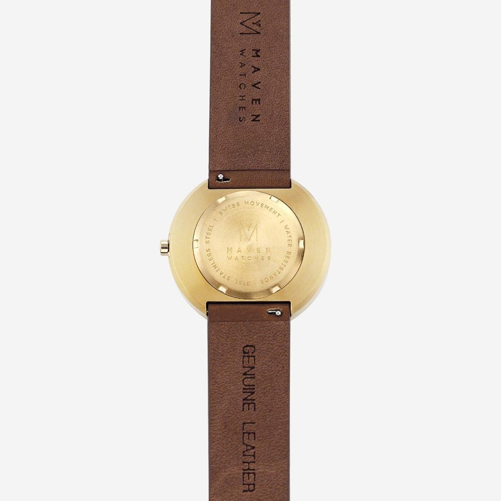 Maven Watches 40mm Artisan Series Minimalist Fashion Watch BROWN (MUSTANG 40MM)