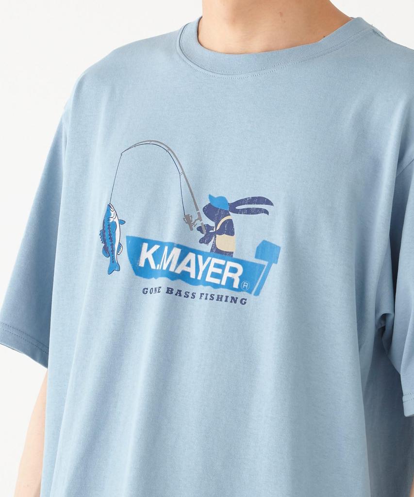 Wet Protect Short Sleeve for Sweat Stain Cool To the Saxe Blue [Cliff Mayer] T-Shirt Fishing, Prevention, Touch, Men's, X-LARGE,