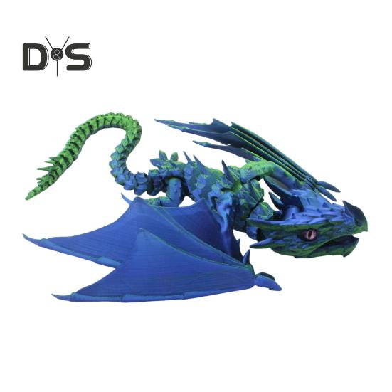3D imprimat înaripat dragon figurină articulații mobile dragon zburător figura articulată dragon model frământa jucărie desktop decorare ornament
