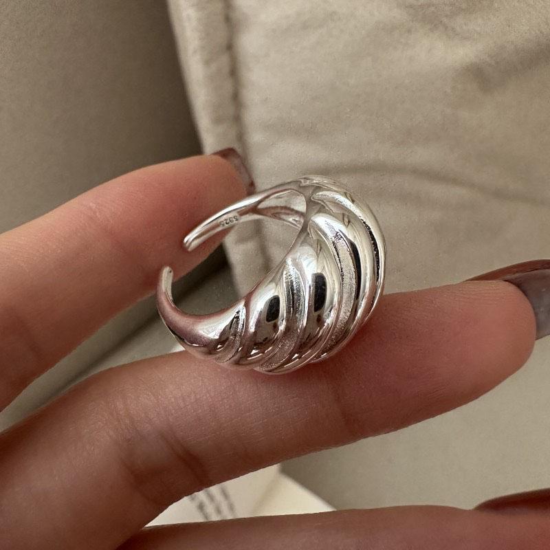 

925 Sterling Silver Rings for Women Men Couple Minimalist Handmade Simple Strip Ring Party Jewelry Gift Prevent Allergy resizable