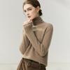 Women's 100% Pure Cashmere High Neck Sweater - Soft, Skin-Friendly, Loose Knit for Autumn/Winter