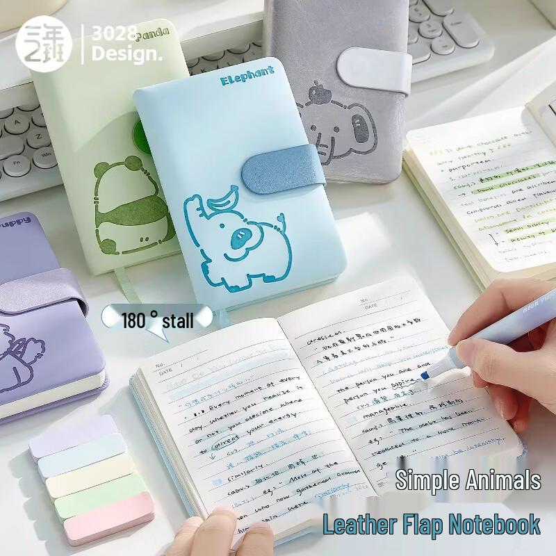 Sannian Erban Girls  Cartoon Magnetic Buckle Notebook