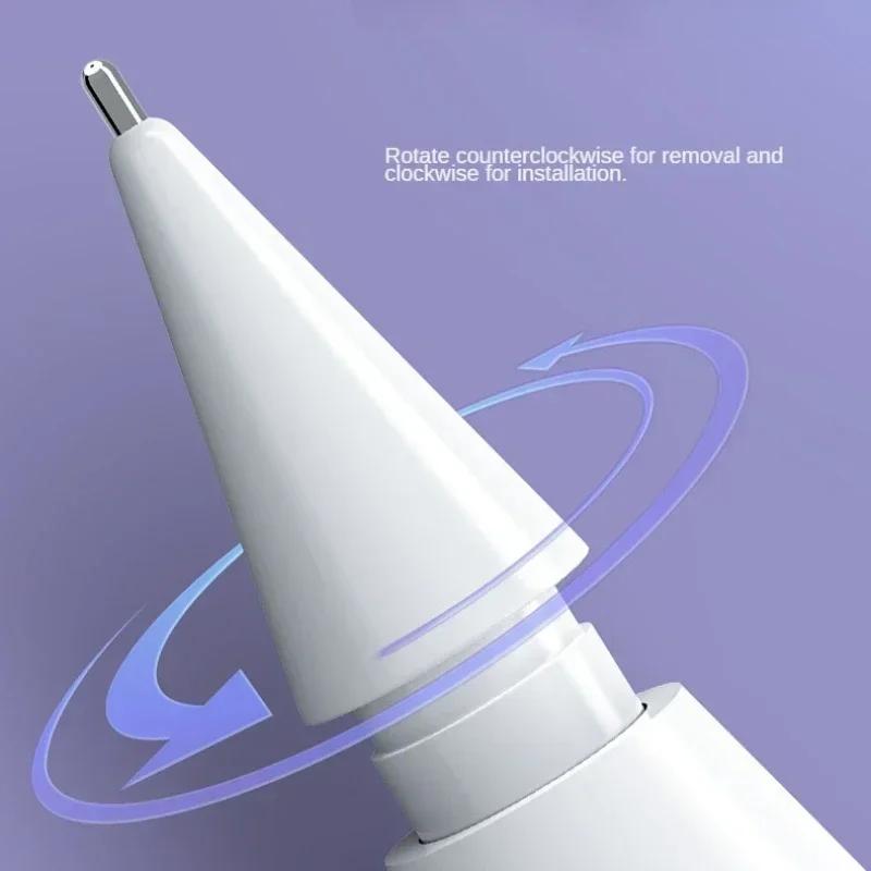 6/4 ב-1 קצוות עפרון חלופיים עבור Apple Pencil Pro/דור שני/דור ראשון/USB-C, קצוות עט משודרגים לאייפד עם נרתיק אחסון
