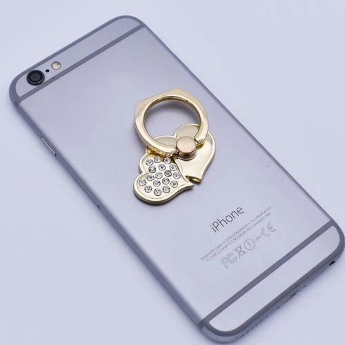 Fashion Luxury Diamond Shiny Gemstones Metal Mobile Phone Ring Bracket Phone Holder Rotatable Ring Bracket for iPhone Samsung