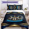 Newcastle United Football Printed 3 Pieces Bedding Set, Comfortable Skin Friendly Bedroom Duvet Cover Set